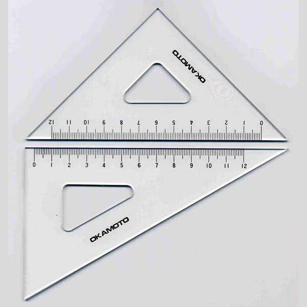 目盛付三角定規 150㎜ 厚さ2㎜_0