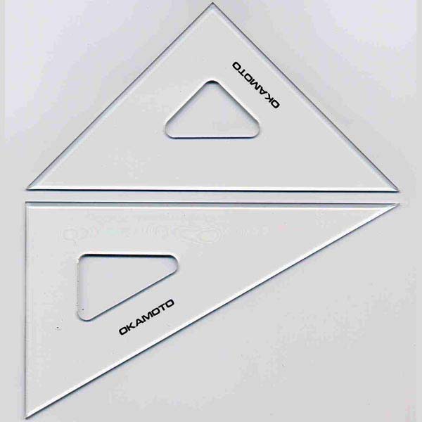 面取三角定規 240㎜ 厚さ2㎜