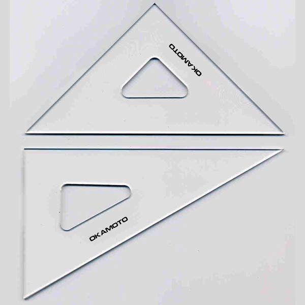 目盛なし三角定規 150㎜ 厚さ2㎜