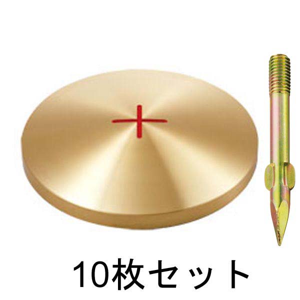 真鍮製基準点鋲 径100㎜ BS100×10セット