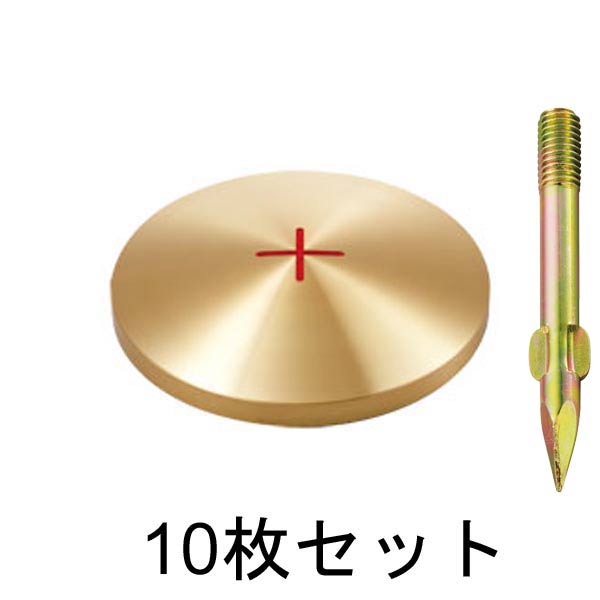 真鍮製基準点鋲 径80㎜ BS80×10セット