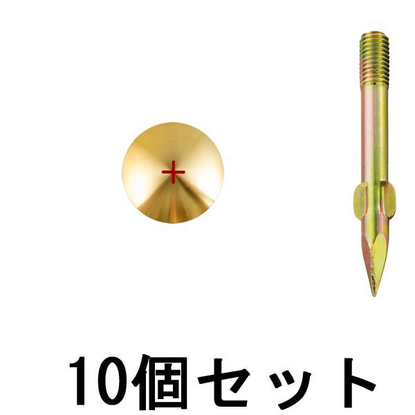 真鍮製基準点鋲 径30㎜×10セット