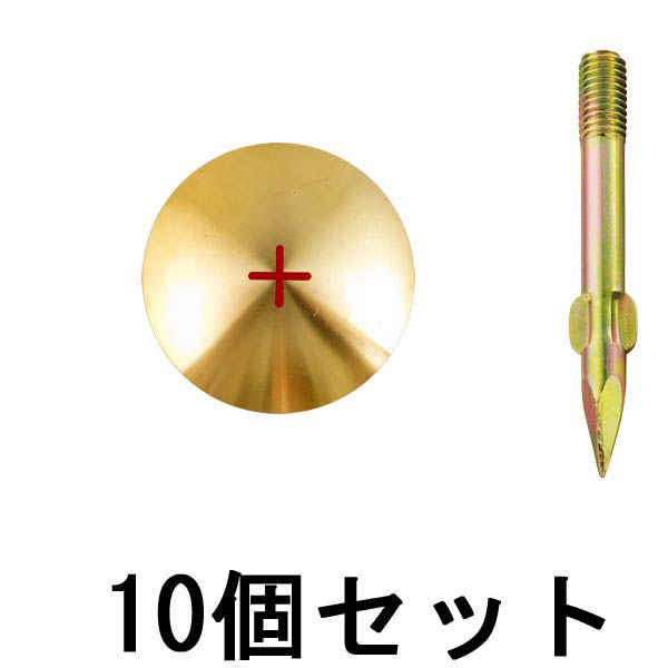 真鍮製基準点鋲 径50㎜×10セット