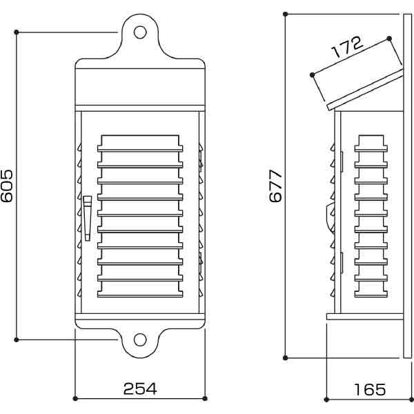 百葉箱 壁掛け型6号 単葉_1